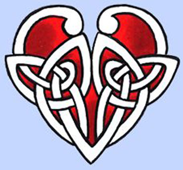 Celtic heart tattoos are once again intertwined knot work in the shape of a